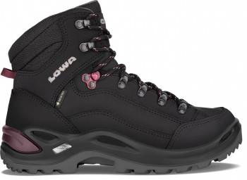 LOWA Renegade GTX Mid Damen Schwarz/Pflaume