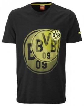 PUMA BVB Graphic Tee Black  MEN Größe